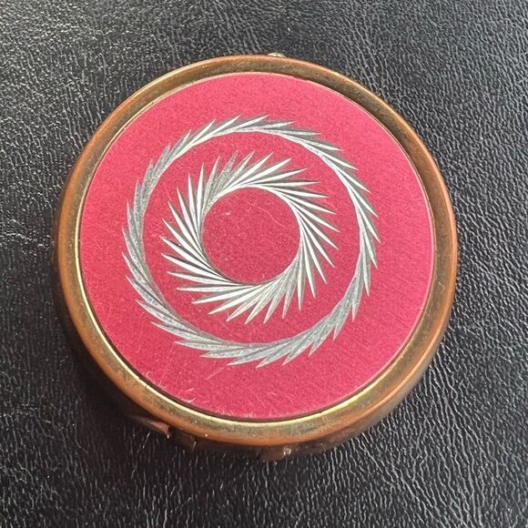 Vintage Red Pill Box - Picture 1 of 7